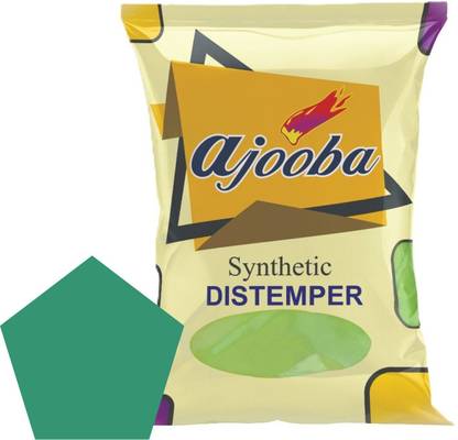 Ajooba Synthetic Distemper Smooth Matte Finish Applied on Interior Cement Plaster AQUAMARINE Distemper Wall Paint
