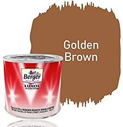Berger Luxol Hi Gloss Metal & Wood Paint GOLDEN BROWN 200ML Pack of 5 C0BCHGQN GOLDEN BROWN Enamel Wall Paint