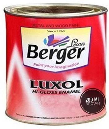 Berger HIGH GLOSS BROWN COLOUR ENAMEL-OIL BASED 200ML PACK BROWN Enamel Wall Paint