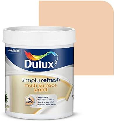 Dulux Simply Refresh DIY Multi Surface Paint Washable Coat, Low Drip Splatter Orange Cider Emulsion Wall Paint