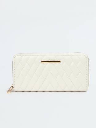 MAX Women Beige Artificial Leather Wallet