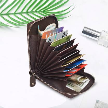 ABYS 100% Genuine Leather Men's Card Holder 15 Card Holder