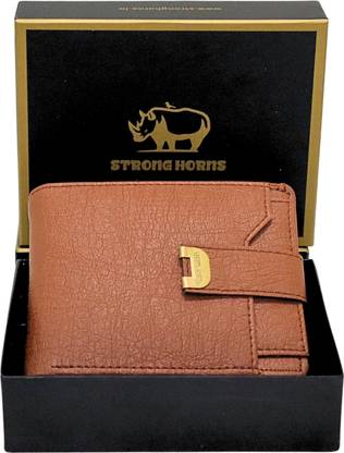Strong Horns Men Casual, Formal, Trendy Tan Artificial Leather Wallet