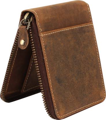 ree cope Men Casual, Trendy, Travel Brown Genuine Leather Wallet