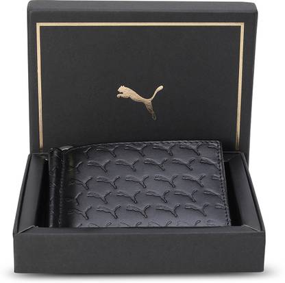 PUMA Men Black Genuine Leather Wallet