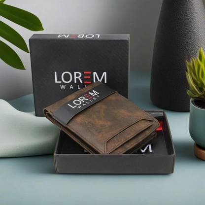 LOREM Men Casual Brown Artificial Leather Wallet