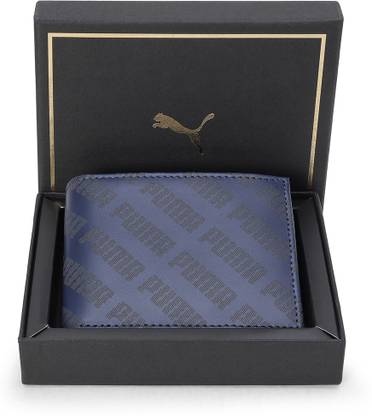 PUMA Men Blue Genuine Leather Wallet
