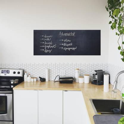 WALLDESIGN 24 inch Chalkboard Roll-24inx4ft Smooth Black Film Suitable for Flate Surface-With Chalk Self Adhesive Sticker