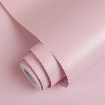 FOKRIM Vinyl Decorative Pink Wallpaper