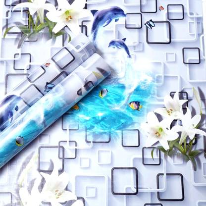 INFINITYDECOR Vinyl Decorative Green Wallpaper