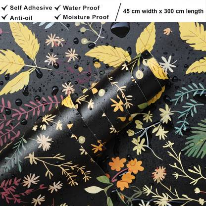 RosaStella 304.8 cm Floral & Botanical Multicolor Self Adhesive Sticker