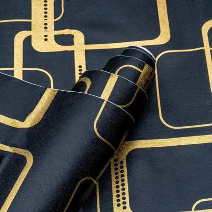 Wallmonks Vinyl Abstract Black Wallpaper