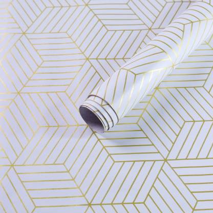 Maefele Abstract White, Gold Wallpaper