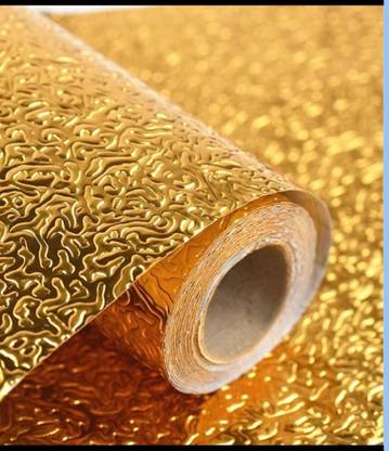 Home Grown Vinyl Decorative Gold Wallpaper