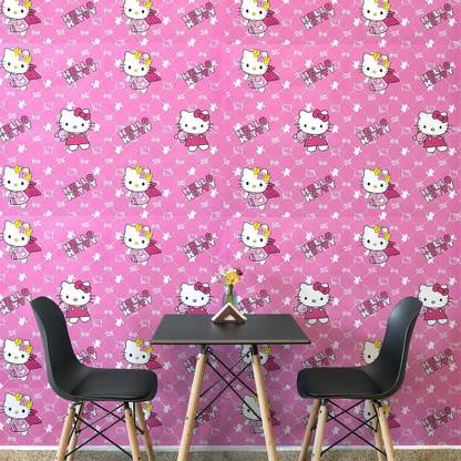 Wallmonks 300 cm Hello Kitty Self Adhesive Sticker