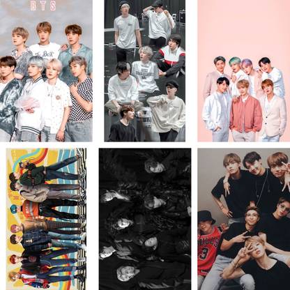 BTS Boys Group K-Pop Music Band Photos for Army BTS Fans(4.1 x 5.8 Inch, A6) Pack of 10 Photos Paper Print