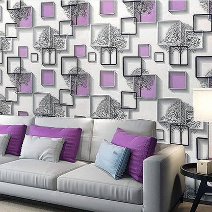 SNVP Vinyl Decorative Multicolor Wallpaper