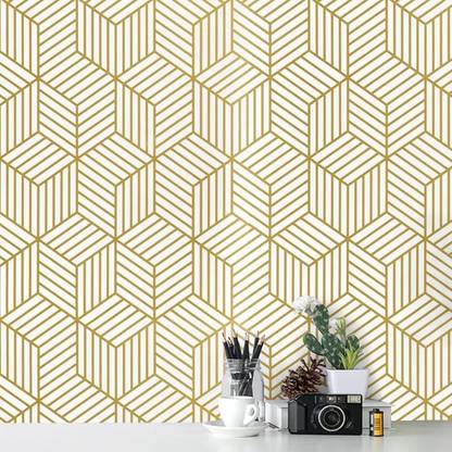 HABBY Vinyl Decorative Gold Wallpaper