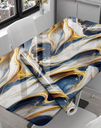 Veki Decorative Blue, Gold Wallpaper