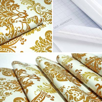 WALLDECORS Decorative Yellow Wallpaper