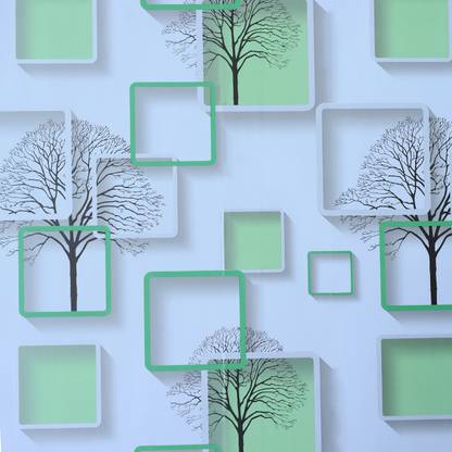 Flipkart SmartBuy Floral & Botanical Green Wallpaper