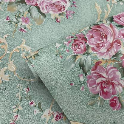HOMEMATES Floral & Botanical Green Wallpaper