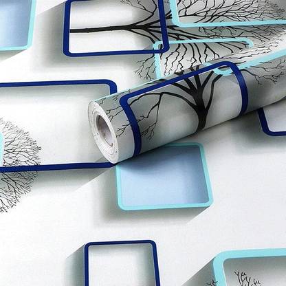FOKRIM Decorative Blue Wallpaper