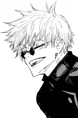 Satoru Gojo Poster Black n White Poster Canvas Art