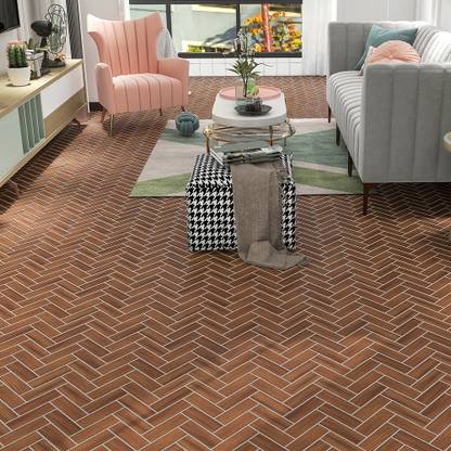 Oren Empower 500 cm Classic Brown Self Adhesive 0.2mm Washable Waterproof Vinyl Floor Wallpaper Self Adhesive Sticker