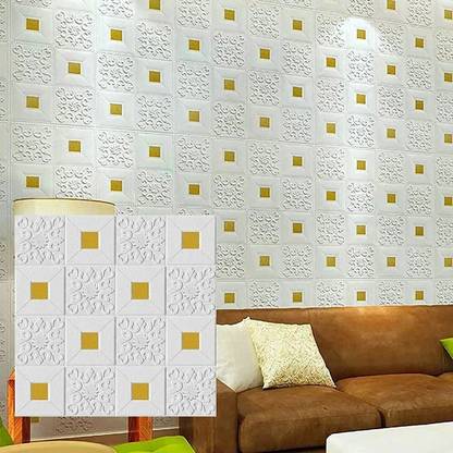 Nasmodo Paper, Fabric Decorative White, Gold Wallpaper