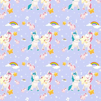 PrintCrown Vinyl Animation & Cartoons Purple Wallpaper