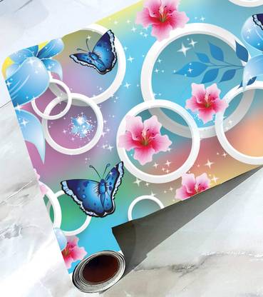 ALL DECORATIVE DESIGN Floral & Botanical Multicolor Wallpaper