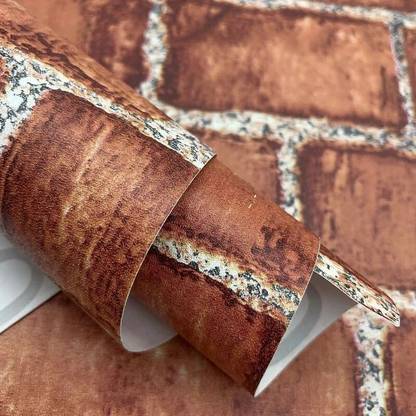 Whisq Vinyl Decorative Brown Wallpaper