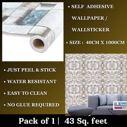 WallBerry Vinyl Abstract Multicolor Wallpaper