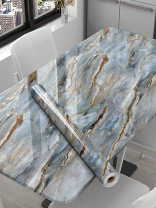 FOKRIM 200 cm Sky Marble Foil Self Adhesive Sticker