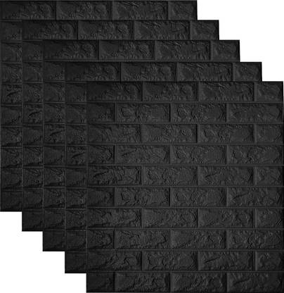 AKOVARI Embossed Abstract Black Wallpaper