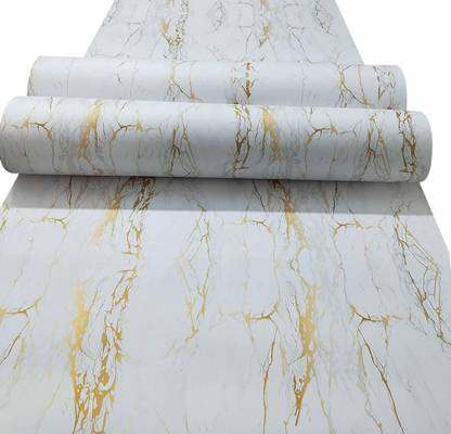 Wisdom Decorative White, Gold Wallpaper