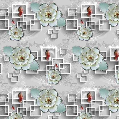 Flipkart SmartBuy 45 cm Grey geomatric Design Peel and Stick Wallpaper( 100 CM X 45 CM ) Self Adhesive Sticker