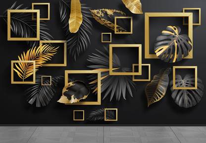 decorative india Vinyl Decorative Black Wallpaper