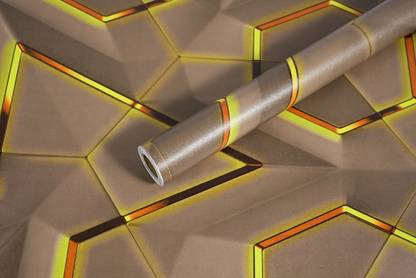 LUXURA CREATIONS Vinyl Decorative Brown Wallpaper