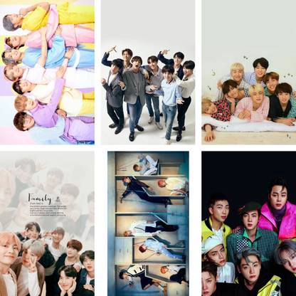 BTS Boys Group K-Pop Music Band Photos for Army BTS Fans(4.1 x 5.8 Inch, A6) Pack of 20 Photos Paper Print