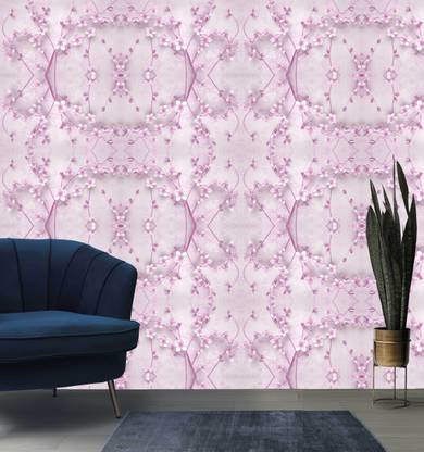 the creative solution Vinyl Floral & Botanical Multicolor Wallpaper