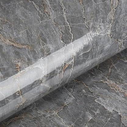 AaruBhakti 1200 inch DARK GREY MARBLE WALLPAPER Self Adhesive Sticker