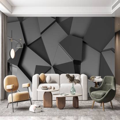 Designproduction Vinyl Decorative Black Wallpaper