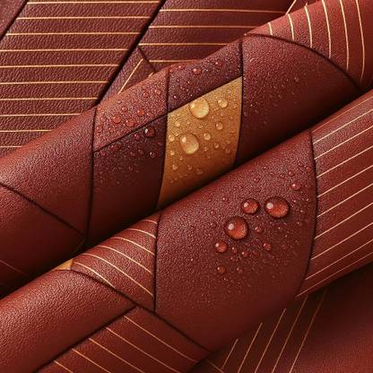 FOKRIM Vinyl Decorative Maroon Wallpaper