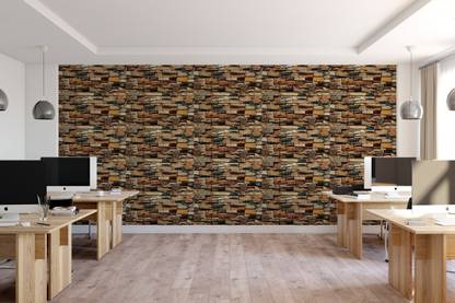 Synervo 3D BRICK WALL TILES SELF ADHESIVE Pack of 5