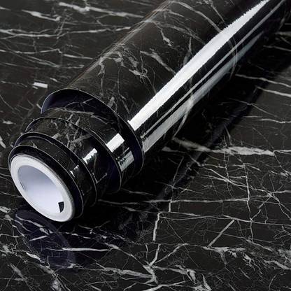 NKK TRADERS Black Granite Wallpaper for Kitchen, Countertop, 60 x 200cm(3 PIECE) Pack of 3
