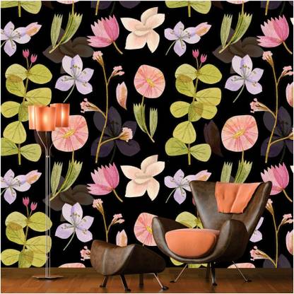 AMBEY DECOR Floral & Botanical Multicolor Wallpaper