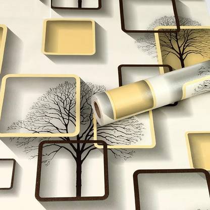 Whisq Abstract Yellow Wallpaper