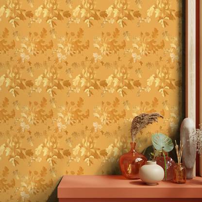 Asian Paints EzyCR8 P&S Embossed Golden Abstract Gold Wallpaper